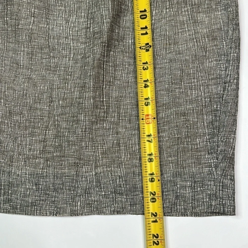 J.Crew Linen Blend Black Gray Penci Skirt Size 4